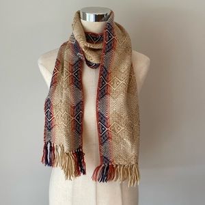 Ruashka Alpaca wool blend woven scarf from Peru